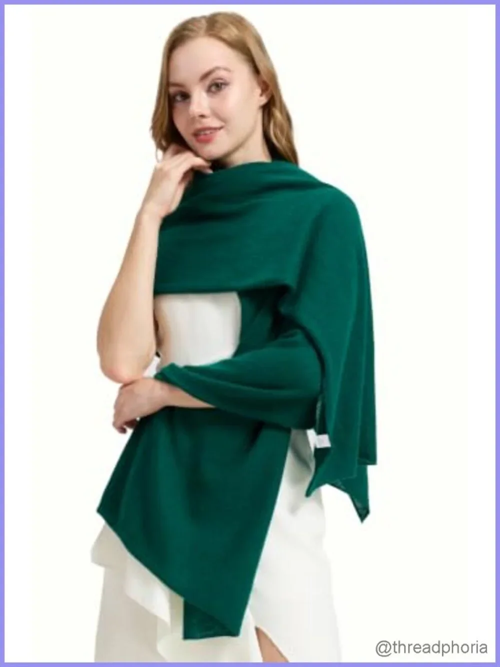 Luxury 100% Cashmere Wrap Shawl 71x24 Knitted Lightweight Travel Scarf with